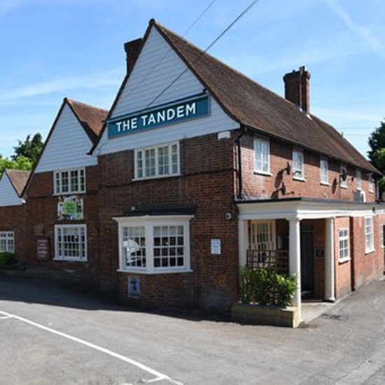 Exterior photo of The Tandem pub.