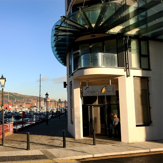 Exterior photo of The Grape and Olive in Swansea.