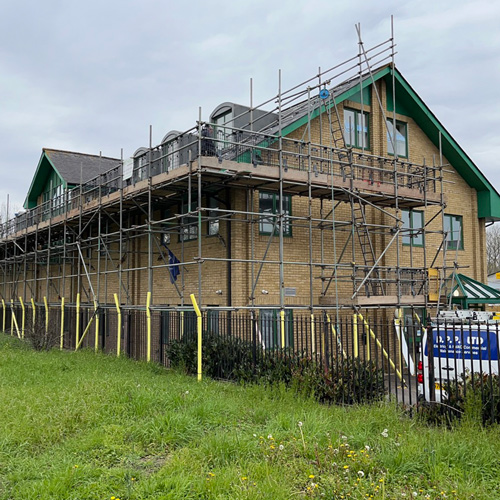 Commercial solar panel installation